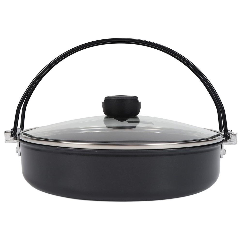 269CM. Japanese Hot Pot, Aluminum Alloy Soup Pot with Lid, Non Stick Cooking Pan for Shabu Shabu, Stew and Noodles, Multipurpose Saucepan for Induction Cooker and Open,