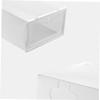 COOLHIYA 24Pcs Thicken Transparent Shoe Storage Boxes Dustproof Stackable Shoe Organizer for Small Spaces Dorm Closet Gym White Plastic Container view 2