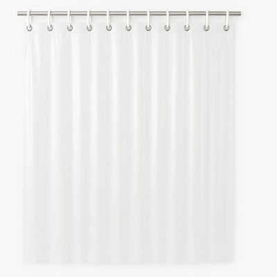Abela Home Products Clear Shower Curtain Liner with Magnets & Plastic Hooks Lightweight, Washable, Eco-Friendly, Sustainable Bathroom Liner Fits Standard Showers, Water Resistant