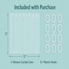 Abela Home Products Clear Shower Curtain Liner with Magnets & Plastic Hooks Lightweight, Washable, Eco-Friendly, Sustainable Bathroom Liner Fits Standard Showers, Water Resistant view 2