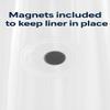 Abela Home Products Clear Shower Curtain Liner with Magnets & Plastic Hooks Lightweight, Washable, Eco-Friendly, Sustainable Bathroom Liner Fits Standard Showers, Water Resistant view 3