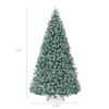 Best Choice Products Artificial Frosted Christmas Tree, 7.5ft Premium Unlit Realistic Spruce Holiday Dcor w/Dense Branches, Metal Base - Blue Spruce view 2