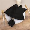 5 Black 20x20 in Cotton Blend Square Dinner Table Napkins Wedding Party Events Decorations Restaurant Tableware Dinner Kitchen Home view 2