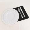5 Black 20x20 in Cotton Blend Square Dinner Table Napkins Wedding Party Events Decorations Restaurant Tableware Dinner Kitchen Home view 3
