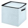 SyXIOP High Capacity Christmas ornament storage Holds Up to 64, Adjustable Dividers, Zippered Top, Two Handles stackable christmas ornaments with Lid,Blue and White Checkered Pattern view 1