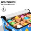 SyXIOP High Capacity Christmas ornament organizer Holds Up to 64, Adjustable Dividers, Zippered Top, Two Handles telescoping christmas ornaments with Lid,Merry Christmas Brown Elk view 4