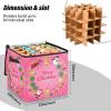 SyXIOP High Capacity Christmas ornament organizer storage Holds Up to 64, Adjustable Dividers, Zippered Top, Two Handles Large christmas tree ornament with Lid,Merry Christmas Pink view 3