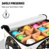 SyXIOP High Capacity Christmas ornament storage containers Holds Up to 64, Adjustable Dividers, Zippered Top, Two Handles christmas ornaments with Lid,White and Black Merry Christmas view 4