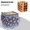 SyXIOP High Capacity Christmas ornament storage containers Holds Up to 64, Adjustable Dividers, Zippered Top, Two Handles foldable Decoration Organizer with Lid,Merry Christmas Red Astronaut view 3