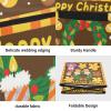 High Capacity Christmas ornament storage containers Holds Up to 64, Adjustable Dividers, Zippered Top, Two Handles telescoping Holiday Storage Case with Lid ,Yellow-brown Christmas Gingerbread Man view 2