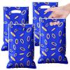 LLMSIX 40pcs Video Game Party Favor Bags, Blue with Gold Ring Design Gift Bags, Game Themed Goodie Bag for Birthday Game Party Decorations Supplies Christmas Gifts (Blue) view 1