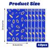 LLMSIX 40pcs Video Game Party Favor Bags, Blue with Gold Ring Design Gift Bags, Game Themed Goodie Bag for Birthday Game Party Decorations Supplies Christmas Gifts (Blue) view 2