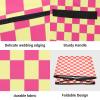 SyXIOP High Capacity Christmas ornament storage bag Holds Up to 64, Adjustable Dividers, Zippered Top, Two Handles stackable Decoration Organizer with Lid,Pink and Yellow American Plaid view 2