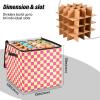 SyXIOP High Capacity Christmas ornament storage bag Holds Up to 64, Adjustable Dividers, Zippered Top, Two Handles stackable Decoration Organizer with Lid,Pink and Yellow American Plaid view 3