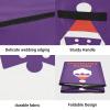 High Capacity Christmas ornament organizer Holds Up to 64, Adjustable Dividers, Zippered Top, Two Handles sturdy Decoration Organizer with Lid,Merry Christmas Snowman Purple view 2