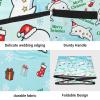 SyXIOP High Capacity Christmas large ornament storage Holds Up to 64, Adjustable Dividers, Zippered Top, Two Handles foldable large ornament storage box with Lid,Merry Christmas Cute Dolphin view 2
