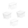 COOLHIYA 4Pcs Mini Refrigerator Crisper Boxes with Handle Sealing Food Storage Containers for Fruit Preservation Kitchen Pantry Organization Home and Restaurant Use view 1