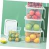 COOLHIYA 4Pcs Mini Refrigerator Crisper Boxes with Handle Sealing Food Storage Containers for Fruit Preservation Kitchen Pantry Organization Home and Restaurant Use view 2