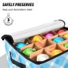 SyXIOP High Capacity Christmas ornament organizer storage Holds Up to 64, Adjustable Dividers, Zippered Top, Two Handles christmas storage with Lid,Blue Lozenge Rhomb Crystal view 4