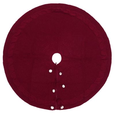 Christmas Tree Skirt Apron Red Nonwoven Covers Sundries Home Xmas