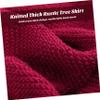 Christmas Tree Skirt Apron Red Nonwoven Covers Sundries Home Xmas view 3