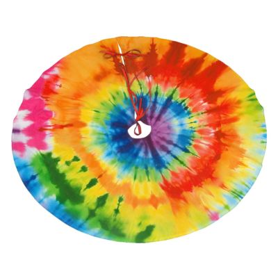 Tie Dye Christmas Tree Skirt 36" Soft Plush Christmas Tree Mat Winter Holiday Party Xmas Tree Ornaments Rustic Round Velvet Tree Cover for Christmas Decoration
