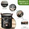 Funny Black Highland Cow Laundry Basket, Funky Laundry Basket for Farmhouse Decor, Collapsible Oxford Cloth Hamper for Clothes, Spring Room Organizer (15.75x15.75x19.7in) view 4