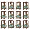 12 Pcs Wooden Wedding Lantern Centerpiece, Integrated Holders, Rustic Wooden Candle Lantern Decor, Farmhouse Candle Holders for Home Wedding Party Table Valentine Decoration view 1