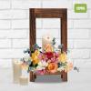 12 Pcs Wooden Wedding Lantern Centerpiece, Integrated Holders, Rustic Wooden Candle Lantern Decor, Farmhouse Candle Holders for Home Wedding Party Table Valentine Decoration view 4