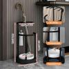ZUGIATP Metal Umbrella Stand Hotel Commercial Large-Capacity Standing Umbrella with Removable Drip Tray for Hallway Home Office Decor(B) view 2