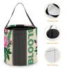 HETVBNS Pink Green Block Print Candy Bag Halloween Trick Or Treat Bucket 7.9x8.3in, Reusable Gift Bags for Party Holiday Wedding view 4