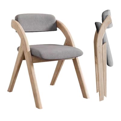 AIBEINUO 1 Pack Folding Chair, Wooden Foldable Chair, Linen Padded Folding Dining Chairs, Removable Cover, for Kitchen Office Wedding Party(H)