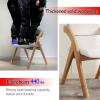 AIBEINUO 1 Pack Folding Chair, Wooden Foldable Chair, Linen Padded Folding Dining Chairs, Removable Cover, for Kitchen Office Wedding Party(H) view 4