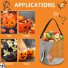 HETVBNS Elephant And Young Elephant Candy Bag Halloween Trick Or Treat Bucket 7.9x8.3in, Reusable Gift Bags for Party Holiday Wedding view 3