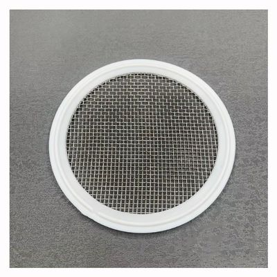 304 Stainless Steel Tri-Clamp Gasket with PTFE Filter Screen for Home Brewing - 38/51/63/76/102mm, 10-500 Mesh(60Mesh 91mmod-3Inch Tc)