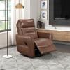 1pc Recliner Chair with Swivel Motion Luxurious Comfort Leather Upholstered Solid Wood Living Room Furniture,for The Living Room view 1