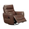 1pc Recliner Chair with Swivel Motion Luxurious Comfort Leather Upholstered Solid Wood Living Room Furniture,for The Living Room view 2