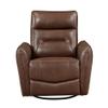 1pc Recliner Chair with Swivel Motion Luxurious Comfort Leather Upholstered Solid Wood Living Room Furniture,for The Living Room view 3