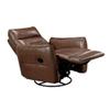 1pc Recliner Chair with Swivel Motion Luxurious Comfort Leather Upholstered Solid Wood Living Room Furniture,for The Living Room view 4
