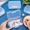 BENECREAT 10 Pcs Rectangular Containers Case with Lid, 6.2x3.5x1.5inch Clear Plastic Box Container, Plastic Storage Containers for Small Craft Accessories Office Supplies Clips view 3