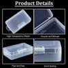 BENECREAT 10 Pcs Rectangular Containers Case with Lid, 6.2x3.5x1.5inch Clear Plastic Box Container, Plastic Storage Containers for Small Craft Accessories Office Supplies Clips view 4