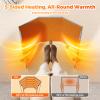 Under Desk Heater for Office, Foldable Space Heater Plus Size 5-Fold, Quiet for Leg, Foot Ankles, Portable Foot Warmer with 12H Timer & 8 Heat Levels, No Odor Anti-tilt, Auto Shut Off, Dark Grey view 4