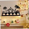 Advent Candle Holder Iron Art Votive Wreath Candle Holders for Christmas Table Centerpiece, Elegant Religious Home Decor for Church and Holiday Display view 3