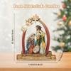 Advent Candle Holder Detailed Nativity Set Mary Joseph Baby Jesus Angel Christmas Centerpieces Ideal for Spiritual Decorative Use view 3