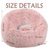 Plush Faux Fur Bean Bag Chairs, Memory Foam Filled Sofa Chair Shape Bean Bag for Adults/Teens/Kids, Ultra-Soft Lazy Sofa for Living Room Bedroom College Dorm, Pink view 2