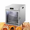 YIGECHENXIN Commercial Rotary Fruit Dryer 220V 110V Full Stainless Steel Food Processer Temperature Control Vegetables Dehydrator Machine Drying Evenly for Dried Meat, Nuts,110V view 1