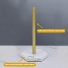 AYNEFY Gold Marble Paper Towel Holder Stainless Steel Kitchen Roll Dispenser Countertop Stand for Standard and Large Rolls with Weighted Base view 2