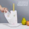 AYNEFY Gold Marble Paper Towel Holder Stainless Steel Kitchen Roll Dispenser Countertop Stand for Standard and Large Rolls with Weighted Base view 3