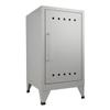 Bisley Fern Mini Locker Cabinet, Right-Opening - Light Grey, Powder-Coated Steel, Magnetic Closing, Ventilation Holes, Shelf Divides Cabinet, Rigid Plastic Footings Prevent Floor Damage view 1