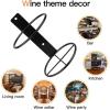 DJJSDMY Wine Racks Countertop 5PCS Wall Mounted Metal Wine Bottle Rack Iron Hanging for Home Kitchen Bar Easy to Install view 3